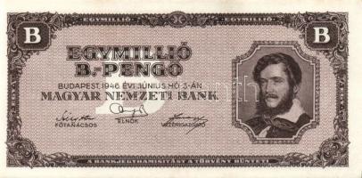 1944. 5P V.H. (3x) két színváltozat, egyik vágáshibás + 1946. 1.000.000BP (3x)+ 1992. 100Ft T:II+,II...