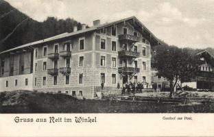 Reit im Winkl, Gasthof zur Post / guest house, Verlag Pernat & Thauer Spezialhaus für Ansichtskarten (EB)
