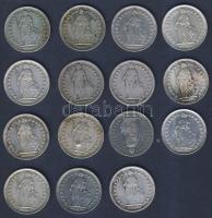 Svájc 1908-1983. 1Fr Ag (15) 11 klf évszámmal T:2,2/3,3