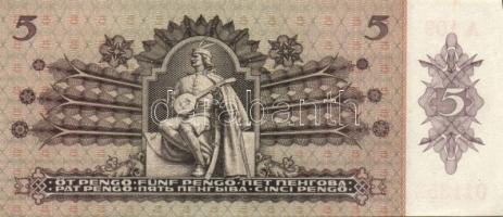 1939 5P (5x) egymás utáni sorszámokkal T:I, I-