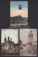 60 db érdekes, régi városképes lap a Monarchia országaiból (Ausztria, Csehország, Olaszország, Szlovénia stb.) / 60 Austrian-Hungarian Monarchy