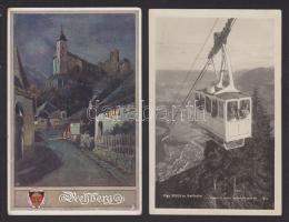 60 db érdekes, régi városképes lap a Monarchia országaiból (Ausztria, Csehország, Olaszország, Szlov...