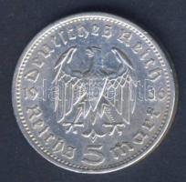 Német 3. Birodalom 1936A 5M Ag "Hindenburg" T:3+