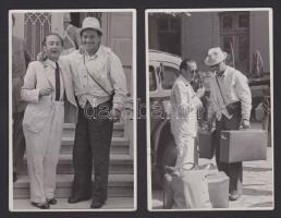 1942 Jávor Pál pasaréti villája előtt és a Déli pályaudvaron 2 db fotó 9x14 cm