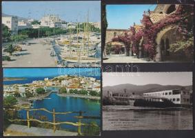 360 db színes, modern képeslap a görög szigetvilágból + 1 kisebb leporelló, sok érdekes lappal