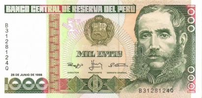 Nikaragua 4klf modern bankjegy T:I + Peru 5klf modern bankjegy T:I