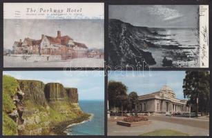 600 db képeslap az 1900-as évektől a modernekig Írországból, Welsből, Skóciából, Jersey stb., sok ér...