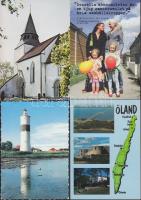 Svédország, Aland szigetek 500 db színes, modern képeslap sok érdekességgel + 3 db leporelló