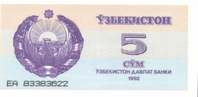 Üzbegisztán 9db klf modern bankjegy T:I