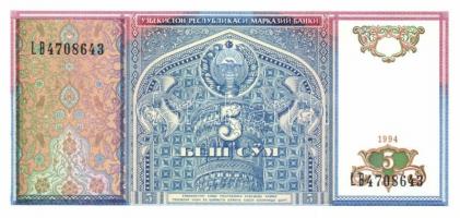 Üzbegisztán 9db klf modern bankjegy T:I