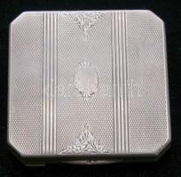 Antik ezüst (Ag) púderes doboz tükörrel 78,7gr