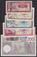 Jugoszlávia 1929. 100D T:II + 5klf jugoszláv pénz T:III