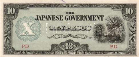 Ázsia-Óceánia/japán megszállás/II.vh. 1940-es évek 9db (8klf) bankjegy T:I,II,III+