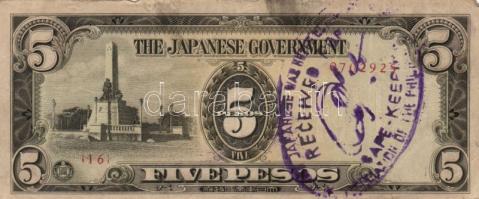 Ázsia-Óceánia/japán megszállás/II.vh. 1940-es évek 9db (8klf) bankjegy T:I,II,III+