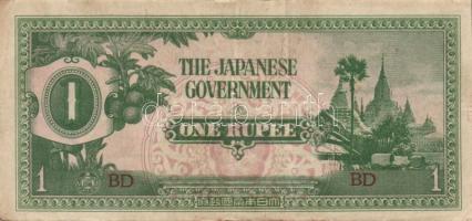 Ázsia-Óceánia/japán megszállás/II.vh. 1940-es évek 9db (8klf) bankjegy T:I,II,III+