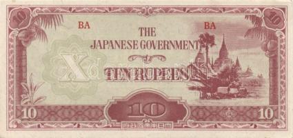 Ázsia-Óceánia/japán megszállás/II.vh. 1940-es évek 9db (8klf) bankjegy T:I,II,III+