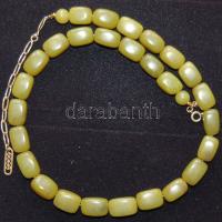 Jade nyaklánc aranyozott ezüst (Ag)