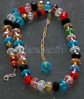 Jabloneci kristály nyaklánc aranyozott ezüst szerelékkel