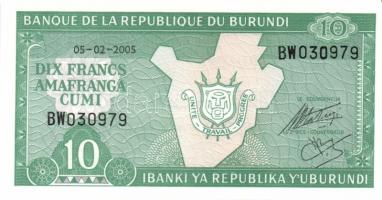 Burundi 4klf modern bankjegy + Kongó 5 klf modern bankjegy T:I
