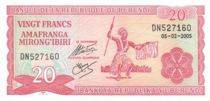 Burundi 4klf modern bankjegy + Kongó 5 klf modern bankjegy T:I