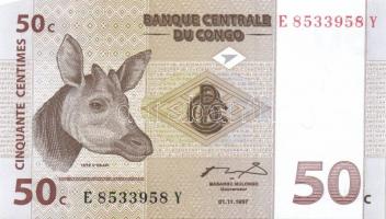 Burundi 4klf modern bankjegy + Kongó 5 klf modern bankjegy T:I