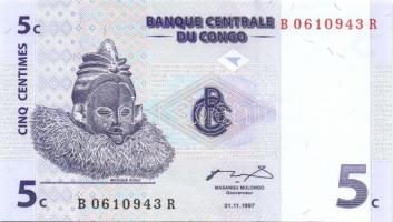 Burundi 4klf modern bankjegy + Kongó 5 klf modern bankjegy T:I