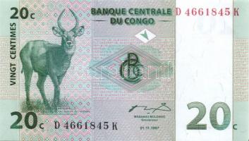 Burundi 4klf modern bankjegy + Kongó 5 klf modern bankjegy T:I
