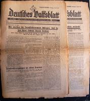 1944 Újvidék: Deutsches Volksblatt c. lap 2 db száma / Newspaper of the Hungarian Germans 2 copies