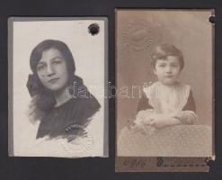 1915 2 db fényképes vasúti igazolvány (sérült) / 2 picture railway id-s (some faults)