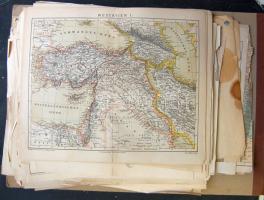 1880 A Brockhaus Converstions Lexikon térképei közel 100 db nagyrészt jó állapotú térkép az egész vi...