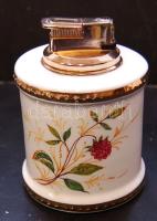 Aranyozott szélű asztali porcelán öngyújtó / Chinaware lighter 11 cm