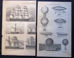 cca 1880 Ipar, bányászat, gépek 18 db acélmetszet  jó állapotban / Industry, machines, mining 18 etc...