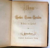 cca 1880 Goethe`s Frauengestatten dekoratív album 20 db keményhátú képpel Goethe nőalakjaival
