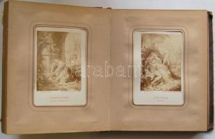 cca 1880 Goethe`s Frauengestatten dekoratív album 20 db keményhátú képpel Goethe nőalakjaival