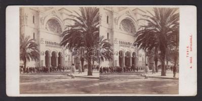 cca 1900 Tunis sztereofotó / Tunis stereo-photo 17x9 cm