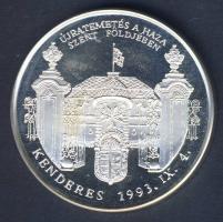 1993 "Horthy újratemetése" ffém emlékérem. Szign.: Bozó T:PP
