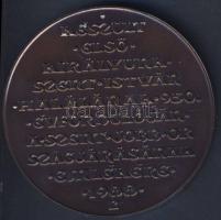 1988 Szent István király - Szent jobb országjárása vert vörösréz-tűzzománc plakett s: Papp László. C...