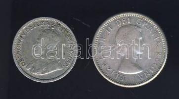 Kanada 1920. 5c Ag + 1962. 10c Ag T:3+,3