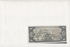 Kuba 1982. 1P dekoratív, nagyalakú bankjegyes, bélyeges borítékon, bélyegblokkal T:I