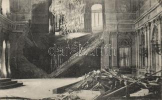 Belgrade, Thronsaal des Konaks / Royal castle, damaged throne hall, interior