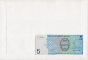 Holland Antillák 1986. 5G dekoratív, nagyalakú bankjegyes, bélyeges borítékon T:I