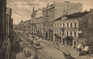 Lodz Piotrkowska street with tram