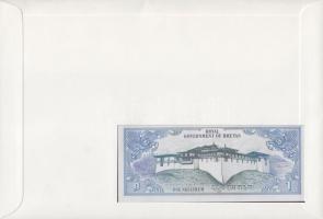 Bhután 1986. 1N dekoratív, nagyalakú bankjegyes, bélyeges borítékon, elsőnapi bélyegzővel T:I