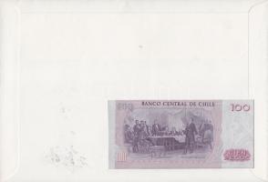 Chile 1983. 100P dekoratív, nagyalakú bankjegyes, bélyeges borítékon, bélyegblokkal, első napi bélye...