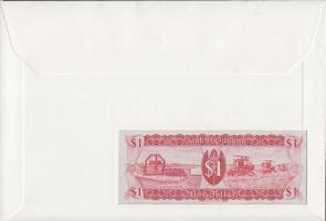 Guyana 1983. 1$ dekoratív, nagyalakú bankjegyes, bélyeges borítékon T:I