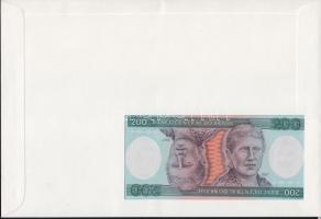 Brazília 1984. 200C dekoratív, nagyalakú bankjegyes, bélyeges borítékon, bélyegblokkal, alkalmi bély...