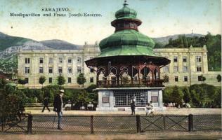 Sarajevo Music Pavilion and the Franz Joseph military barracks (fl)