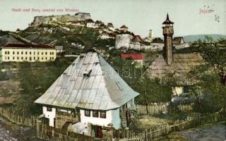 Jajce with castle and peasant cottage