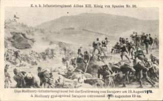 Military WWI the Mollinary infantry regiment by Sarajevo in 1918