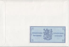 Finnország 1963. 5M dekoratív, nagyalakú bankjegyes, bélyeges borítékon, bélyegblokkal, első napi bé...
